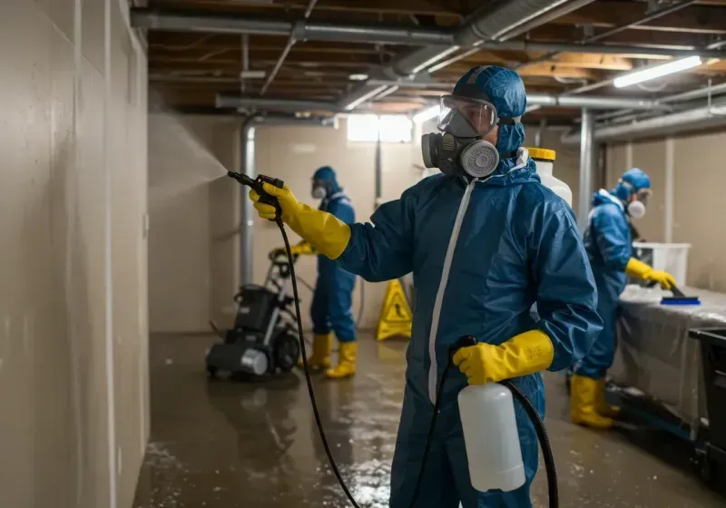 Basement Sanitization and Antimicrobial Treatment process in Mason, NH