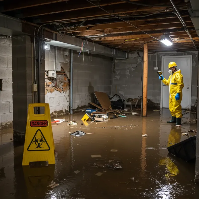 Flooded Basement Electrical Hazard in Mason, NH Property